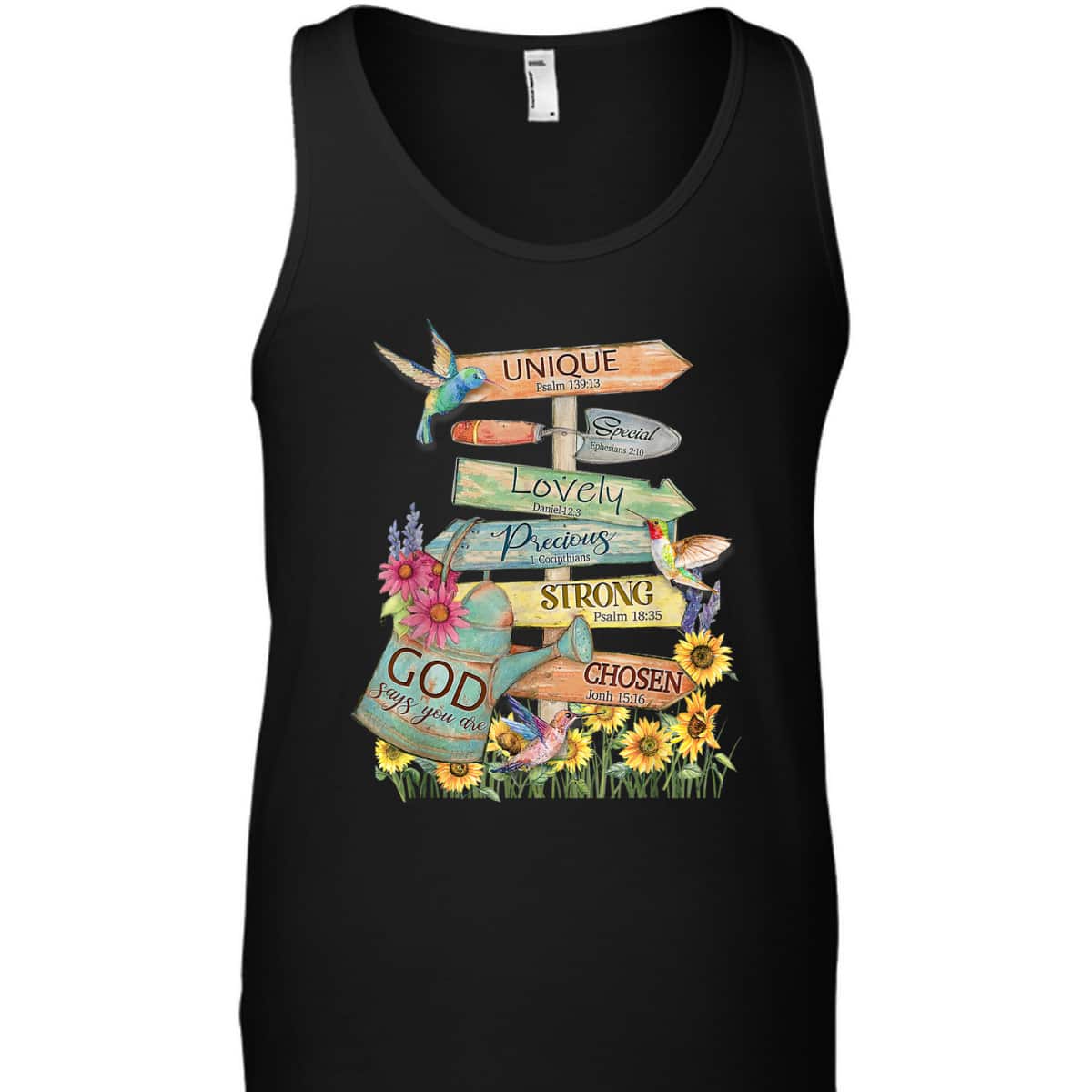 Jesus Garden Flower Hummingbird God Say You Are Bible Verse T-Shirt Jesus Garden Flower Hummingbird God Say You Are Bible Verse T-Shirt