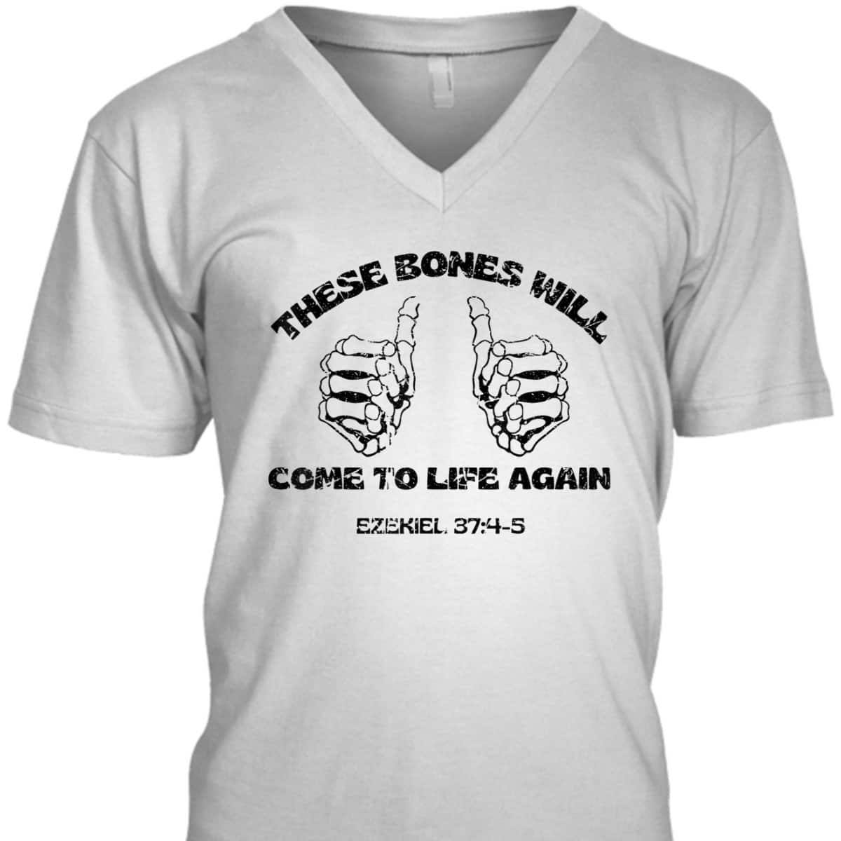 These Dry Bones Ezekiel Christian Halloween Skeleton Bible T-Shirt