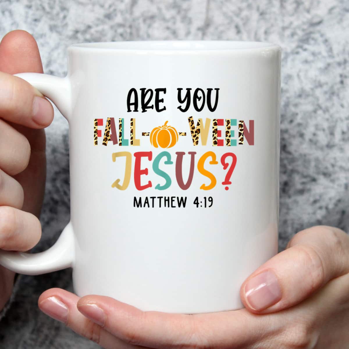 Christian Fall Halloween Are You Fall-o-ween Jesus Bible Verse Matthew 4:!9 T-Shirt