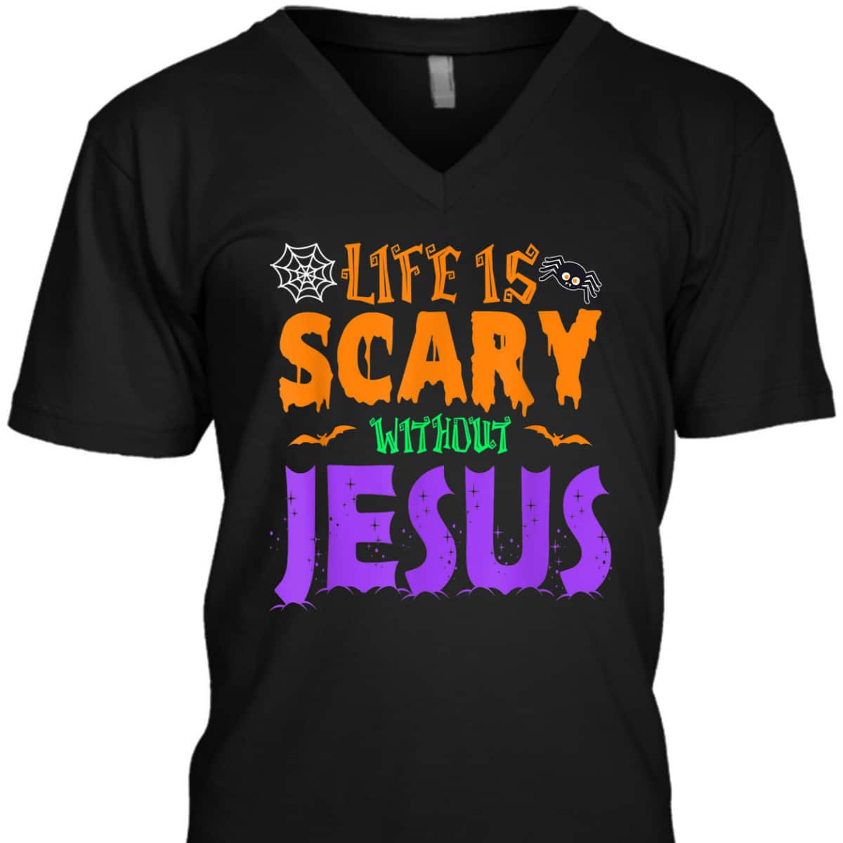 Life Without Jesus Is Scary Christian Halloween Fall T-Shirt