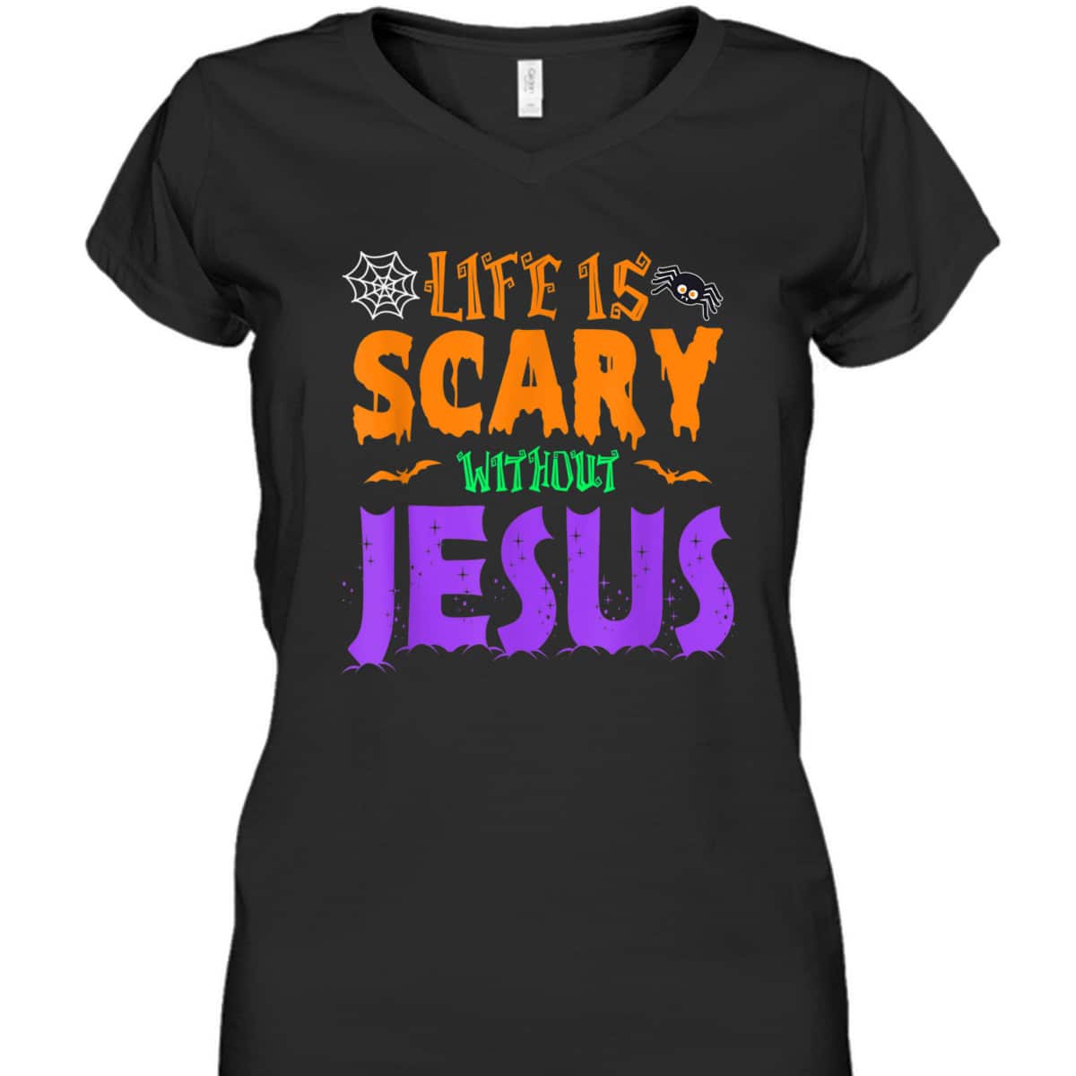 Life Without Jesus Is Scary Christian Halloween Fall T-Shirt