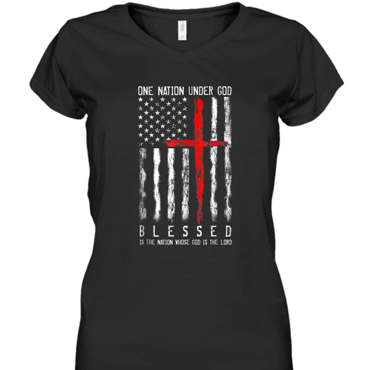 Patriotic Christian Blessed One Nation Under God 4th Of July US Flag T-Shirt Patriotic Christian Blessed One Nation Under God 4th Of July US Flag T-Shirt
