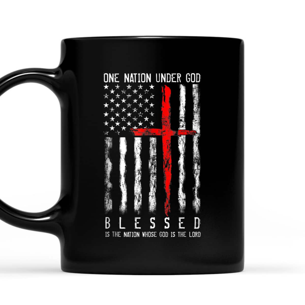Patriotic Christian Blessed One Nation Under God 4th Of July US Flag T-Shirt Patriotic Christian Blessed One Nation Under God 4th Of July US Flag T-Shirt
