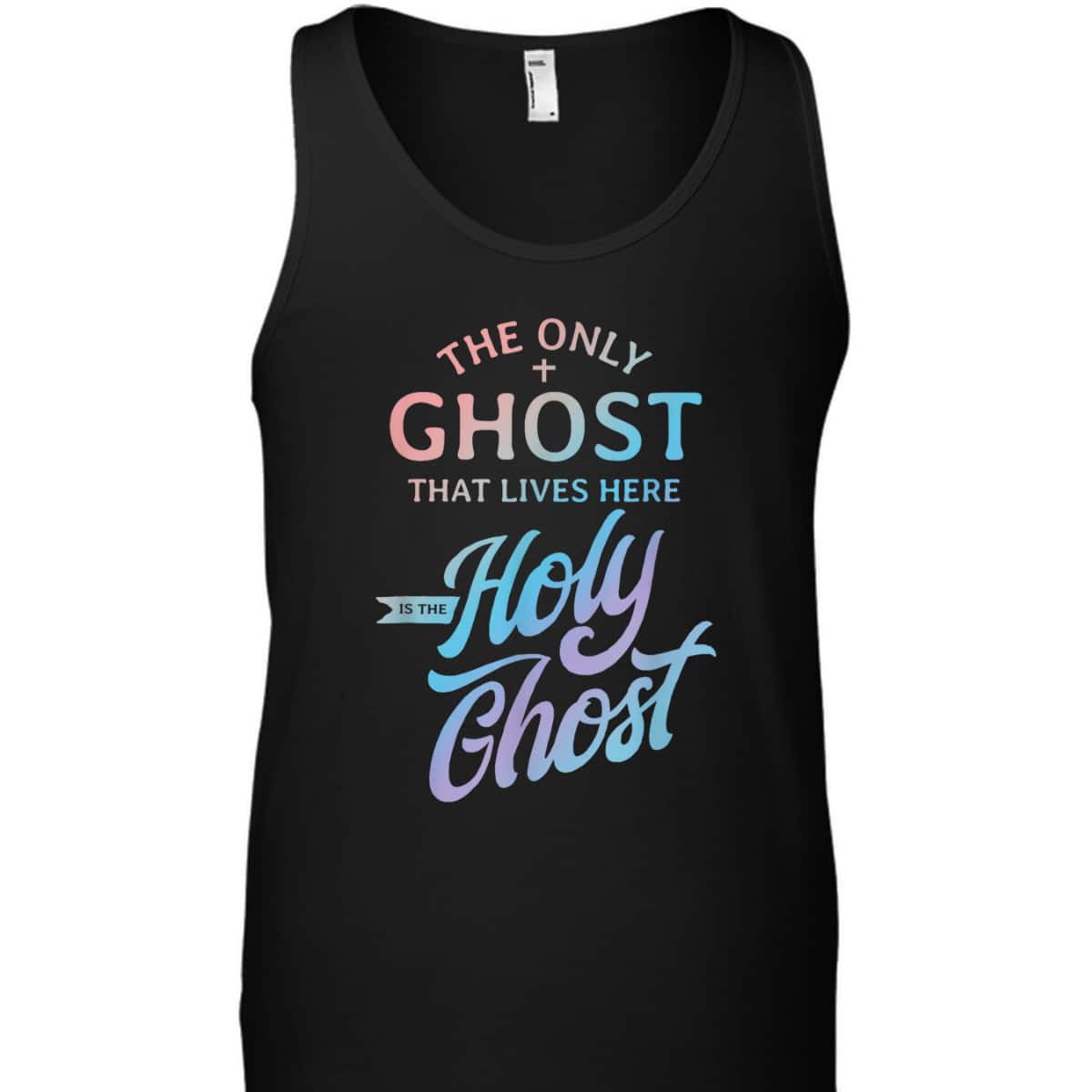 The Only Ghost That Lives Here Is The Holy Ghost Christian Halloween T-Shirt