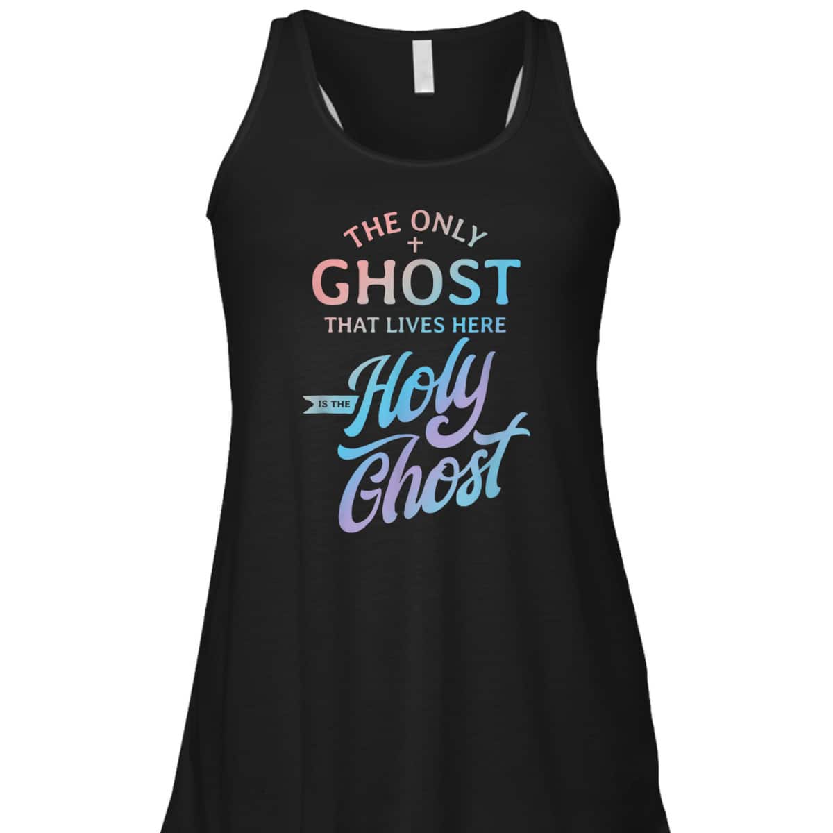 The Only Ghost That Lives Here Is The Holy Ghost Christian Halloween T-Shirt