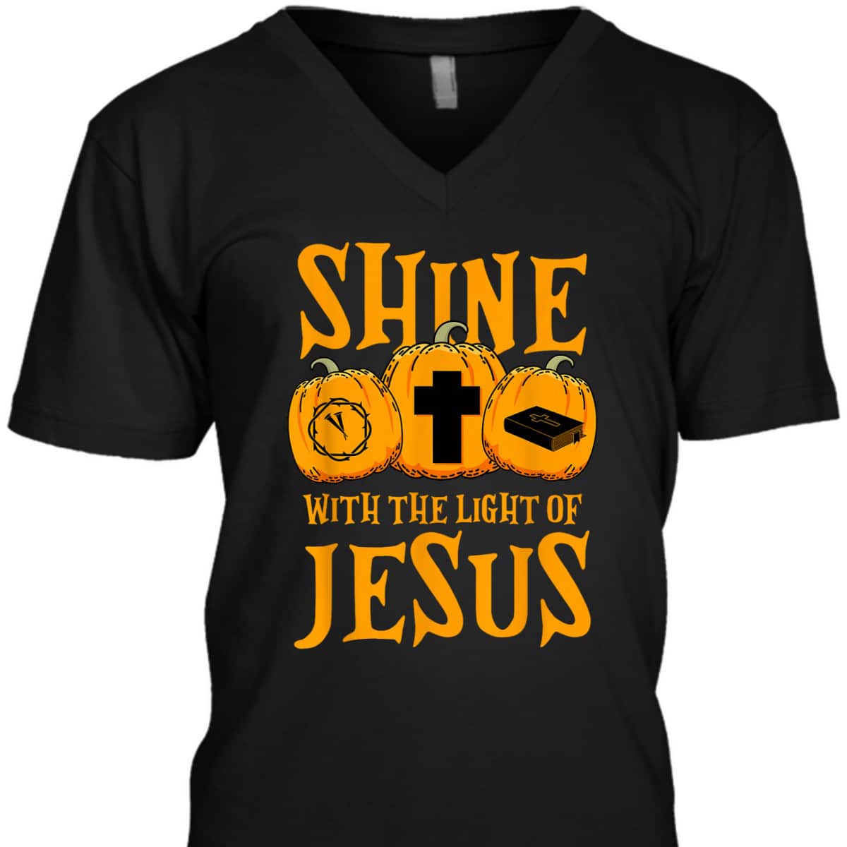 Shine With The Light Of Jesus Halloween Christian T-Shirt Shine With The Light Of Jesus Halloween Christian T-Shirt