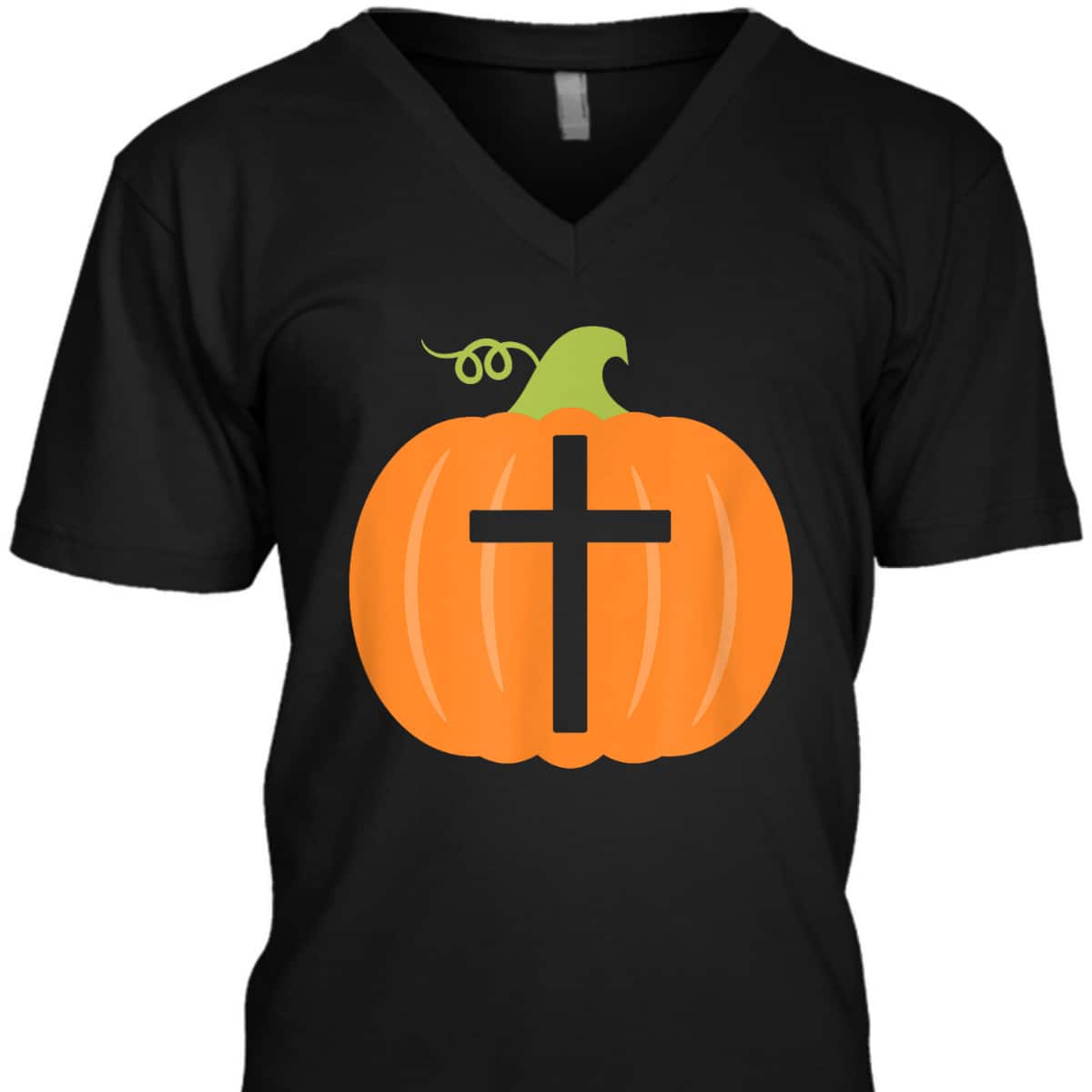 Christian Cross Religious Pumpkin Halloween T-Shirt