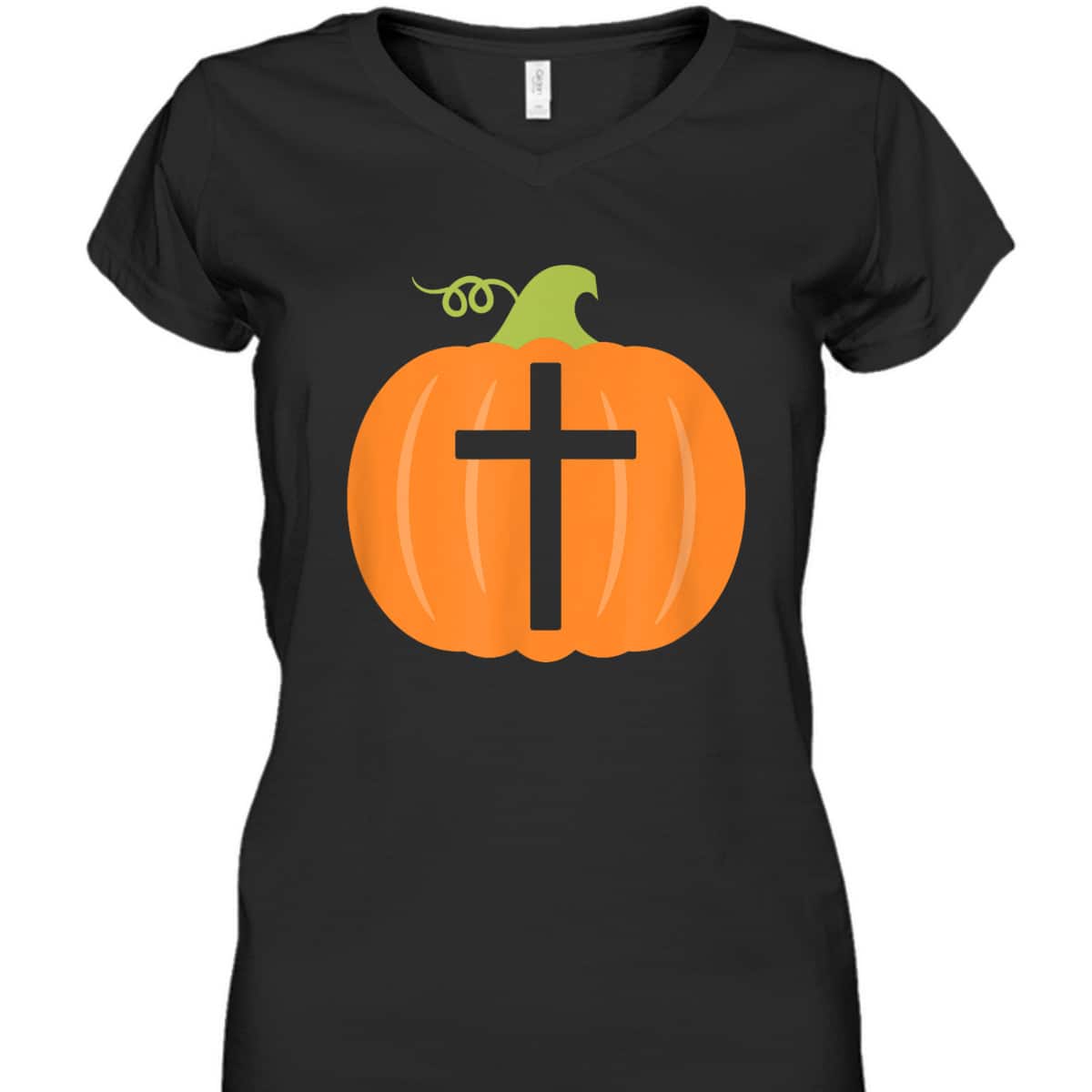 Christian Cross Religious Pumpkin Halloween T-Shirt