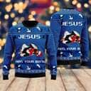 Jesus Has Your Back Jiu Jitsu Ugly Christmas Ugly Christmas Sweater Christian Religious Gift Jesus Has Your Back Jiu Jitsu Ugly Christmas Ugly Christmas Sweater Christian Religious Gift
