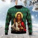 Jesus Portrait Ugly Christmas Sweater Ugly Christmas Sweater Christian Religious Gift Jesus Portrait Ugly Christmas Sweater Ugly Christmas Sweater Christian Religious Gift