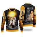 Jesus And Cat My Everything Ugly Christmas Ugly Christmas Sweater Christian Religious Gift