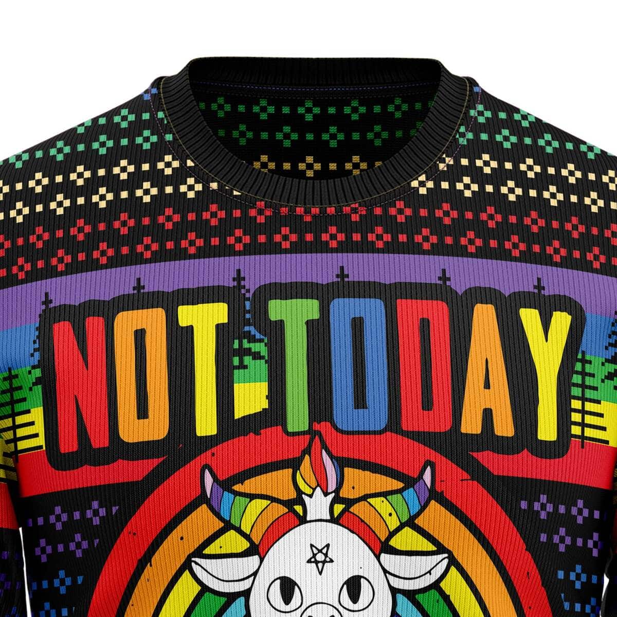 Lgbt Not Today Jesus Ugly Christmas Ugly Christmas Sweater Christian Religious Gift Lgbt Not Today Jesus Ugly Christmas Ugly Christmas Sweater Christian Religious Gift
