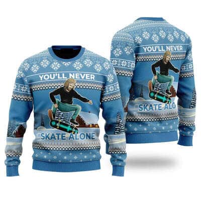 Funny Jesus Skateboarding Ugly Christmas Ugly Christmas Sweater Christian Religious Gift