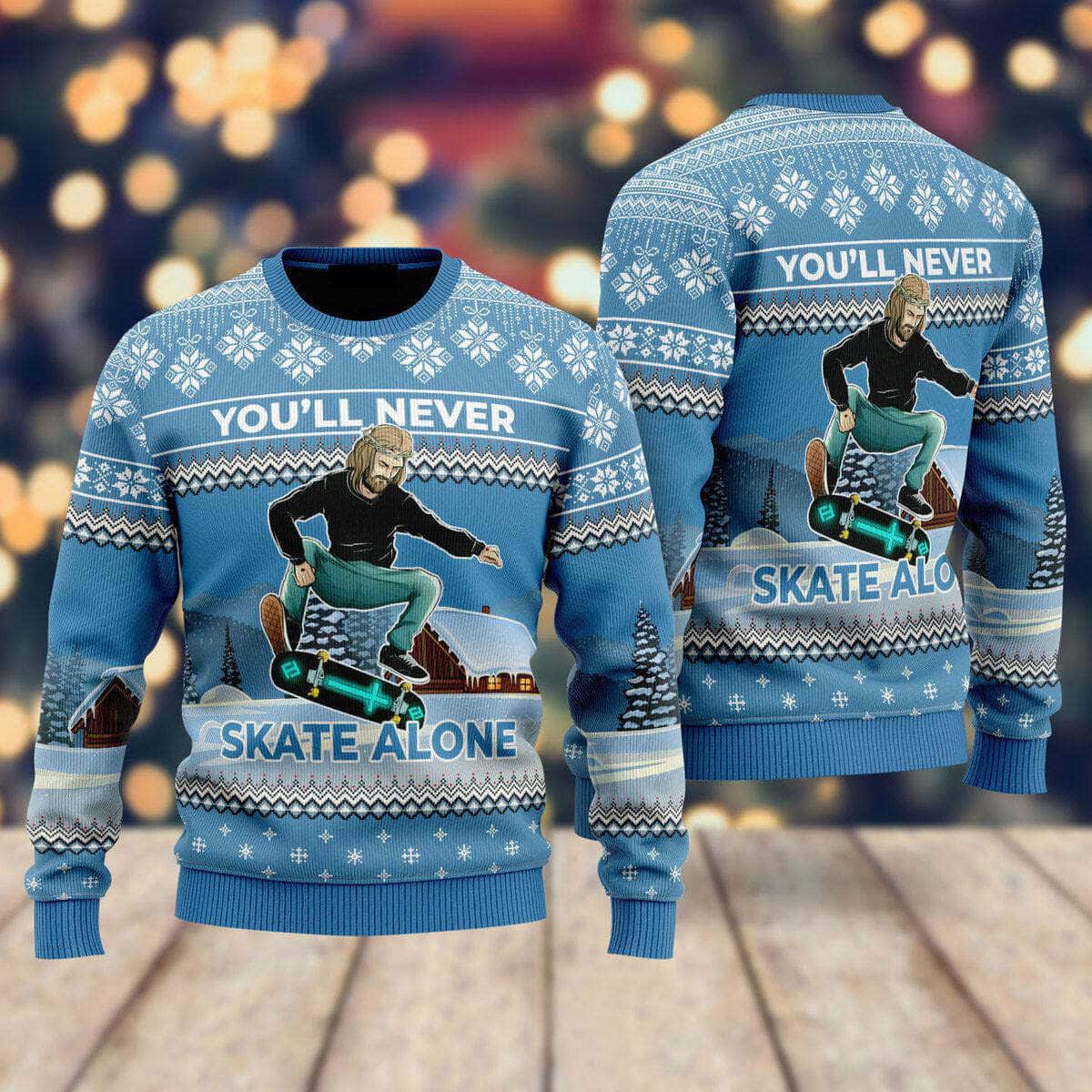 Funny Jesus Skateboarding Ugly Christmas Ugly Christmas Sweater Christian Religious Gift Funny Jesus Skateboarding Ugly Christmas Ugly Christmas Sweater Christian Religious Gift