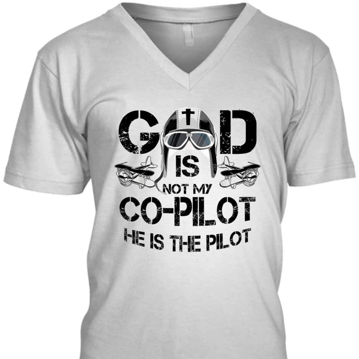 Cool God Is My Pilot Funny Christian Airplane Control Gift T-Shirt Cool God Is My Pilot Funny Christian Airplane Control Gift T-Shirt