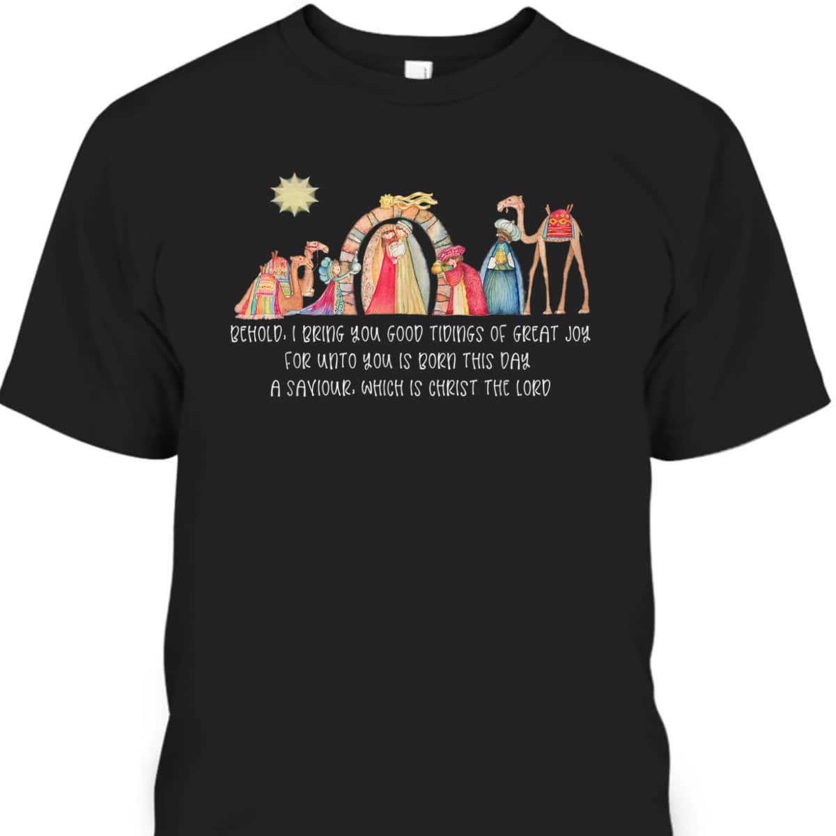 Nativity Scene Jesus Birth Christian Christmas T-Shirt Nativity Scene Jesus Birth Christian Christmas T-Shirt