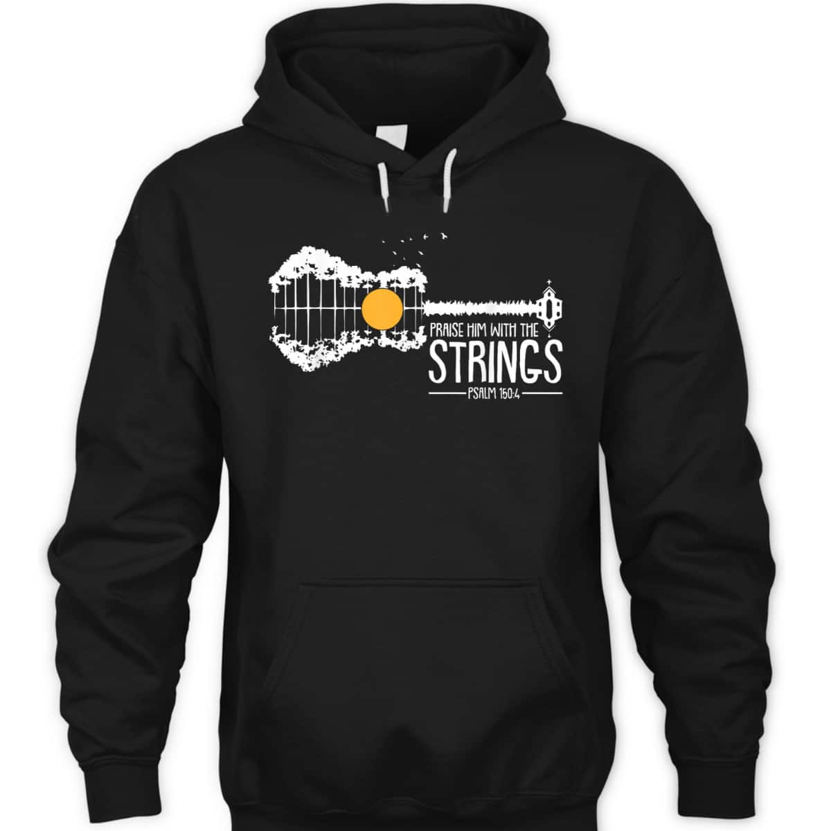 Praise Him With The Strings Bible Verse Psalm 150:4 Christian T-Shirt