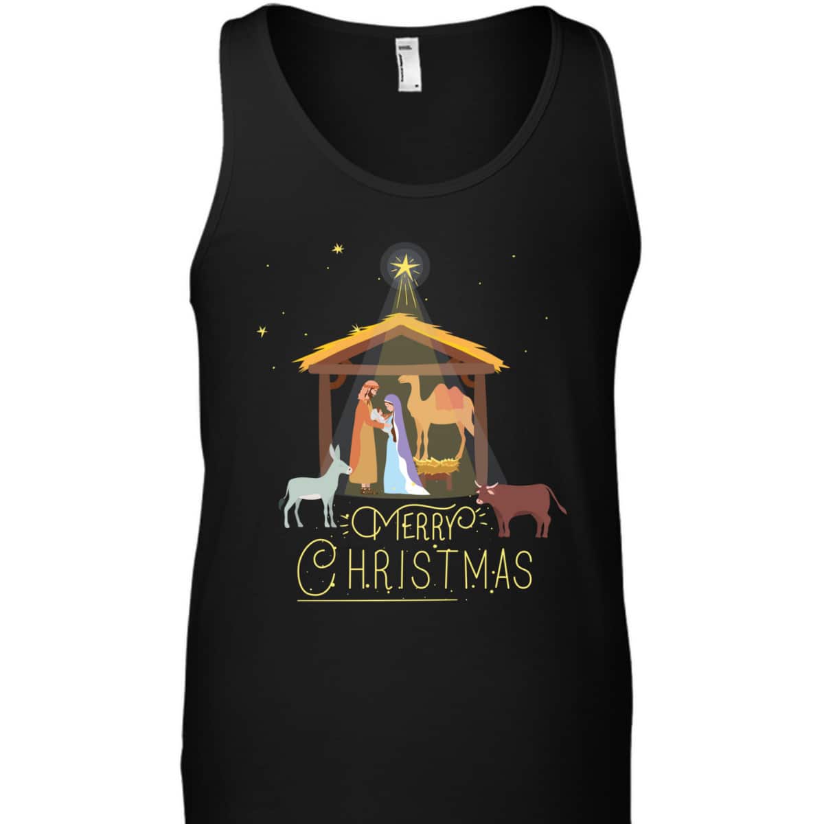 Merry Christmas Nativity Scene Baby Jesus Christian T-Shirt Merry Christmas Nativity Scene Baby Jesus Christian T-Shirt
