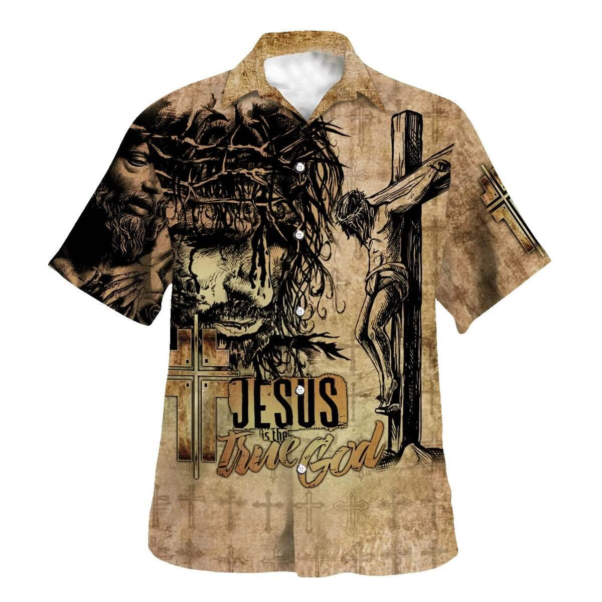 Jesus Is The True God Christian Cross Summer Hawaiian Shirt