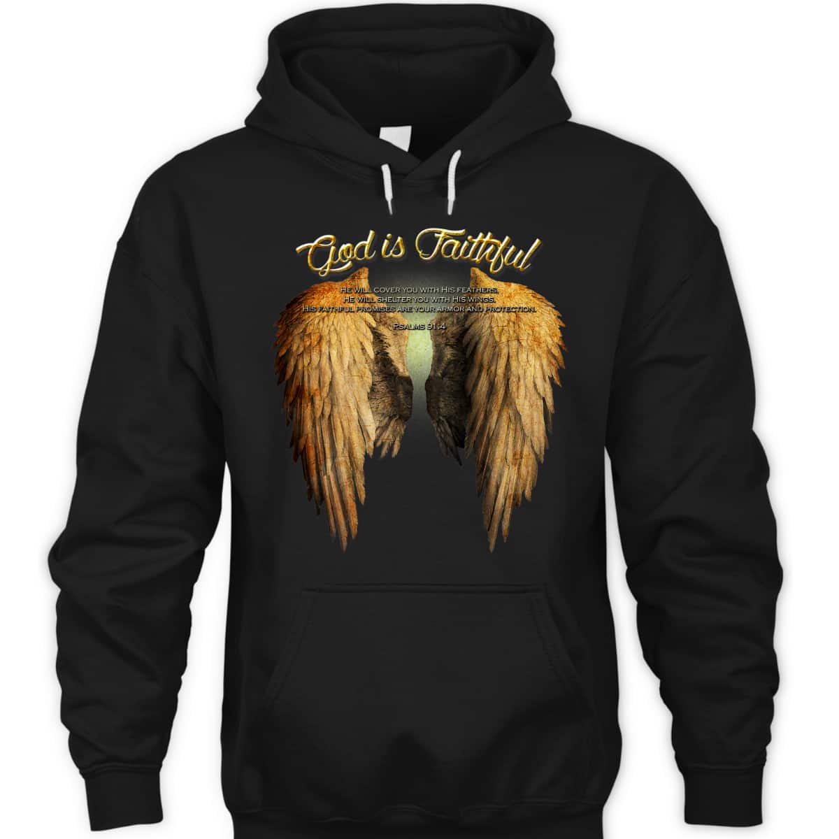 God Is Faithful Christian Scripture Angel Wings T-Shirt God Is Faithful Christian Scripture Angel Wings T-Shirt