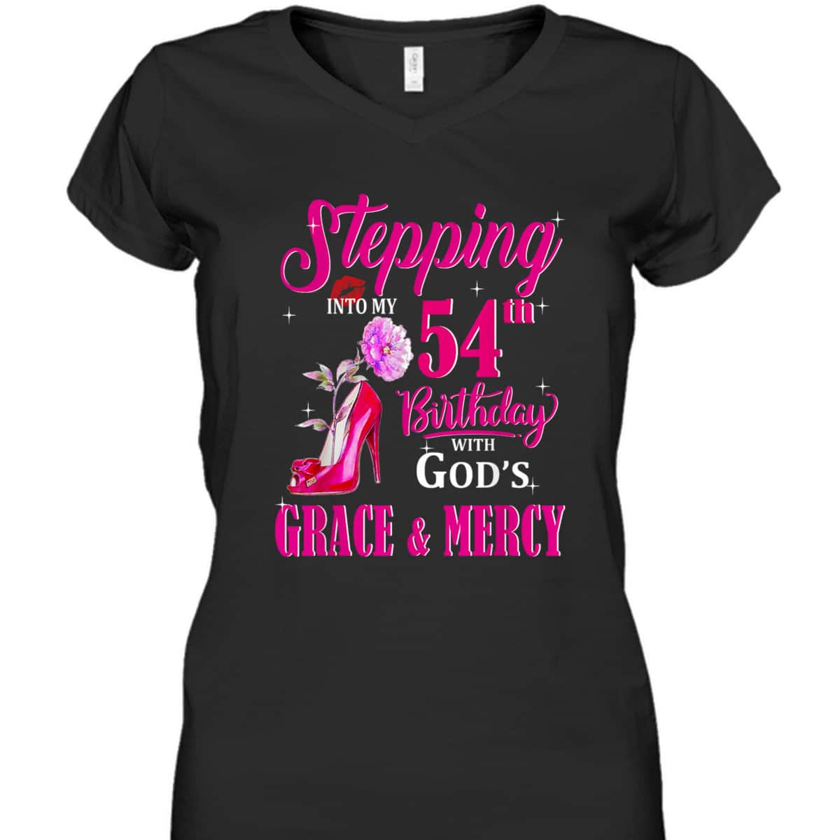 Stepping Into My 54th Birthday With God's Grace And Mercy T-Shirt Stepping Into My 54th Birthday With God's Grace And Mercy T-Shirt