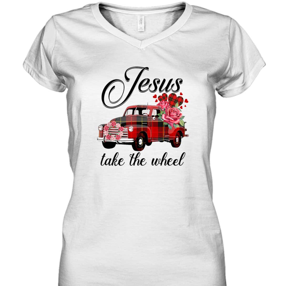 Jesus Take The Wheel Red Truck Christmas God Believer T-Shirt Jesus Take The Wheel Red Truck Christmas God Believer T-Shirt