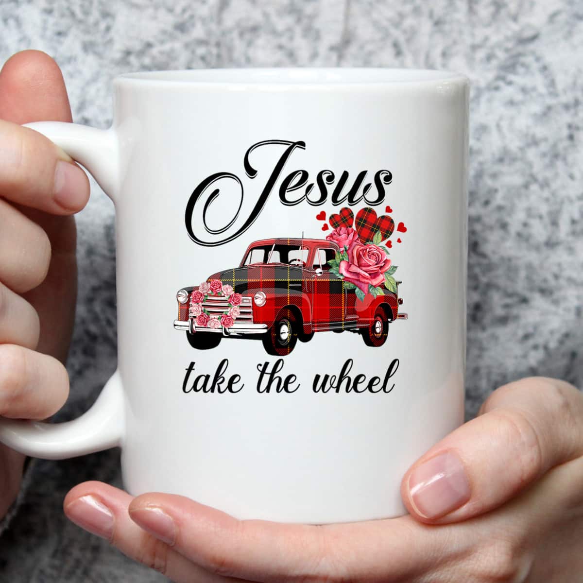 Jesus Take The Wheel Red Truck Christmas God Believer T-Shirt Jesus Take The Wheel Red Truck Christmas God Believer T-Shirt
