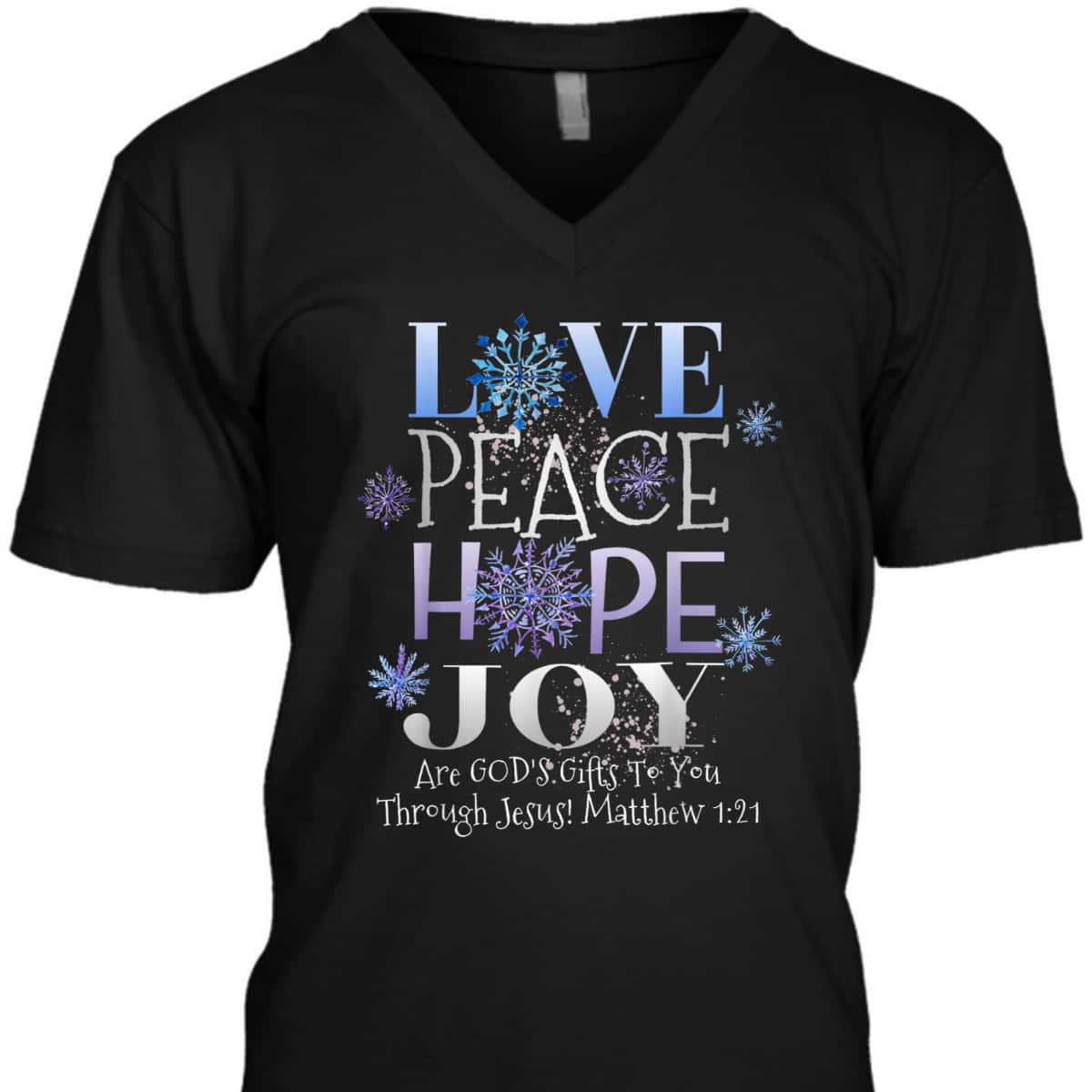Christmas Bible Verse Love Peace Hope Joy Christian Bible Verse T-Shirt Christmas Bible Verse Love Peace Hope Joy Christian Bible Verse T-Shirt