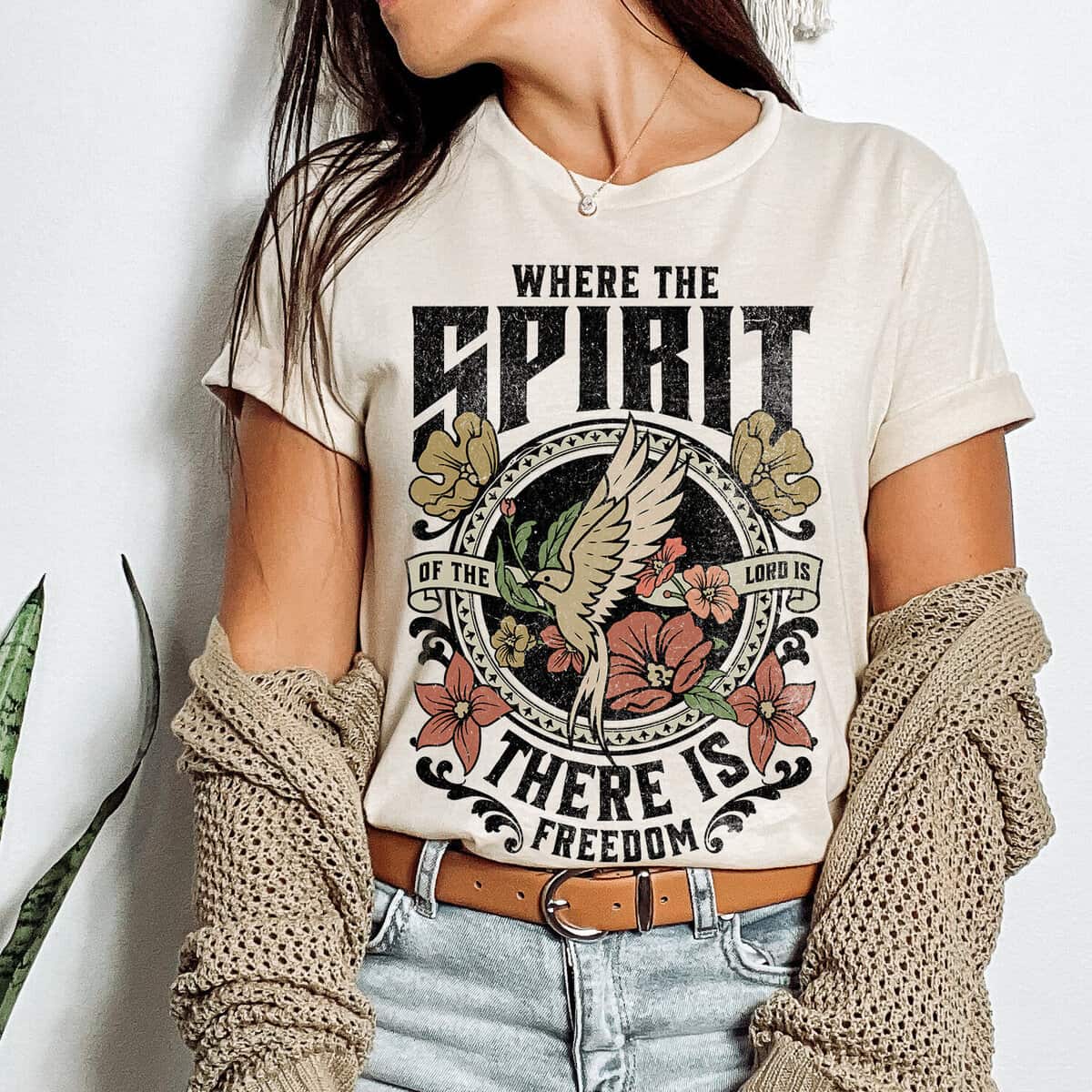 Christian Bible Verse Jesus Religious Faith T-Shirt Where The Spirit Of The Lord Is There Is Freedom Christian Bible Verse Jesus Religious Faith T-Shirt Where The Spirit Of The Lord Is There Is Freedom