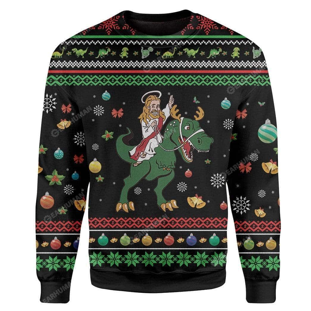 Christmas Ugly Ugly Christmas Sweater Christian Religious Gift Jesus Tyrannosaurus Christmas Ugly Ugly Christmas Sweater Christian Religious Gift Jesus Tyrannosaurus