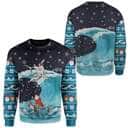 Jesus And Santa Christmas Ugly Ugly Christmas Sweater Surfing Jesus And Santa Christmas Ugly Ugly Christmas Sweater Surfing