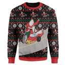 Funny Santa And Jesus Christmas Ugly Ugly Christmas Sweater Christian Religious Gift