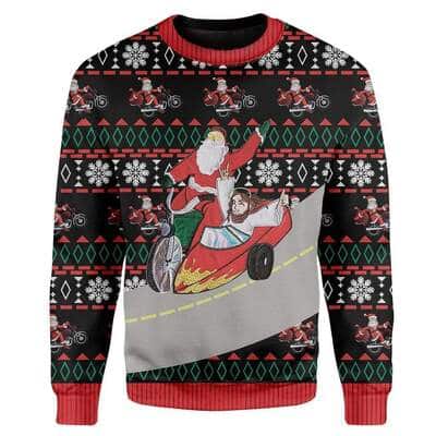 Funny Santa And Jesus Christmas Ugly Ugly Christmas Sweater Christian Religious Gift