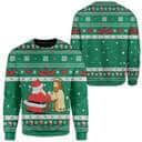Santa And Jesus Christmas Ugly Ugly Christmas Sweater Arm Wrestling