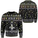 Christmas Ugly Ugly Christmas Sweater Christian Gift Jesus Is My Homie