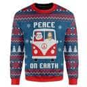 Peace On Earth Christmas Ugly Ugly Christmas Sweater Santa And Jesus