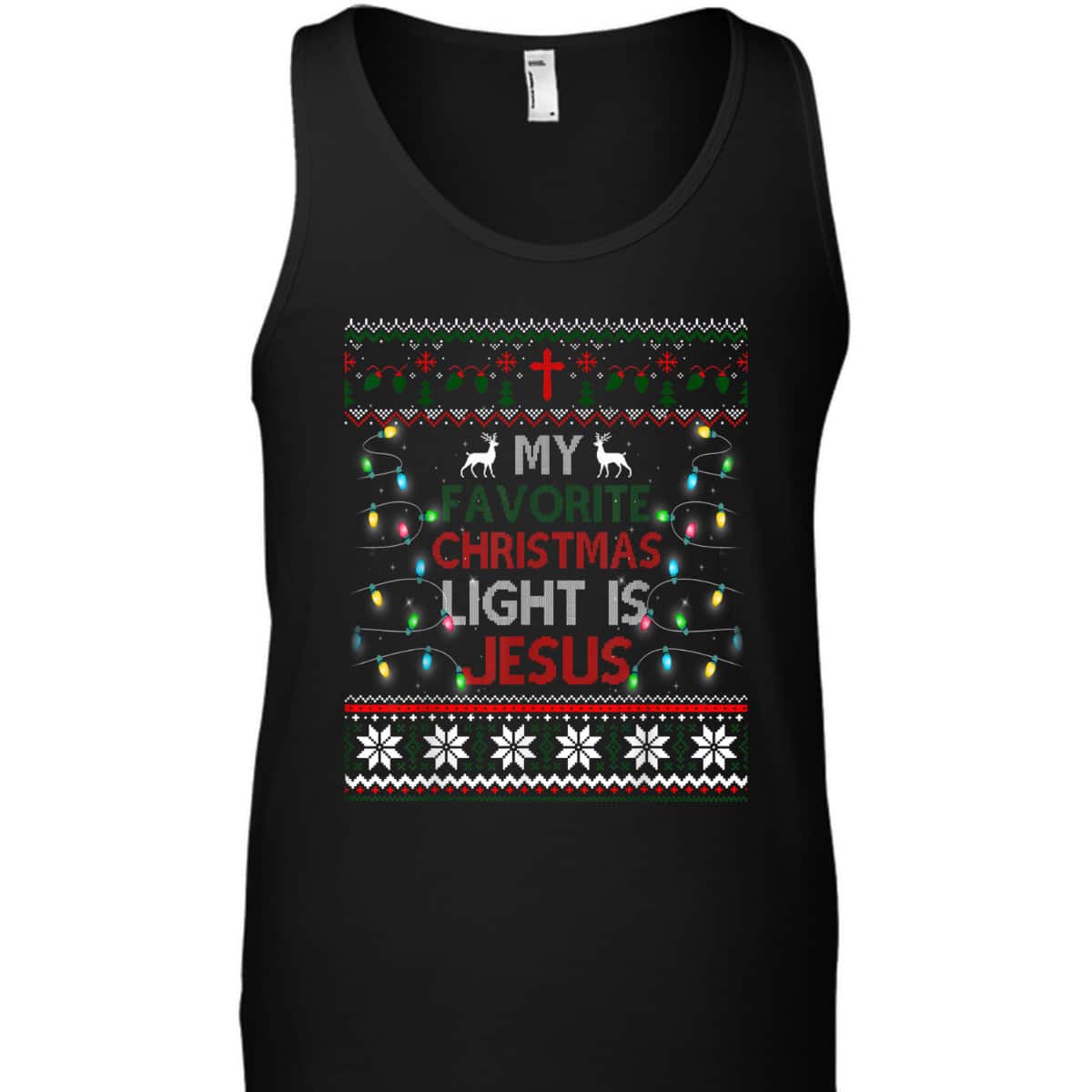 Bible Verse My Favorite Christmas Light Is Jesus Ugly Christmas T-Shirt Christian Religious Bible Verse My Favorite Christmas Light Is Jesus Ugly Christmas T-Shirt Christian Religious