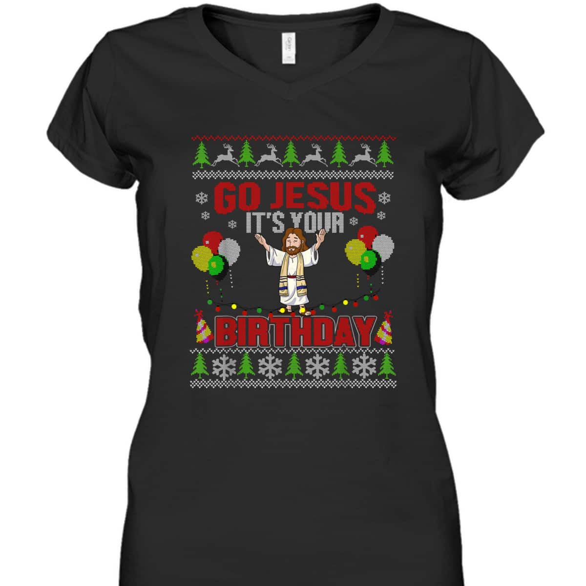 Go Jesus It's Your Birthday Ugly Christmas T-Shirt Christian Religious Go Jesus It's Your Birthday Ugly Christmas T-Shirt Christian Religious