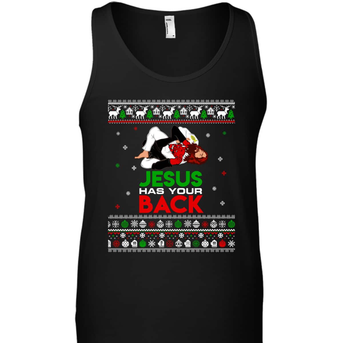 Jesus Has Your Back Ugly Christmas T-Shirt Christian Religious Gift Jesus Has Your Back Ugly Christmas T-Shirt Christian Religious Gift