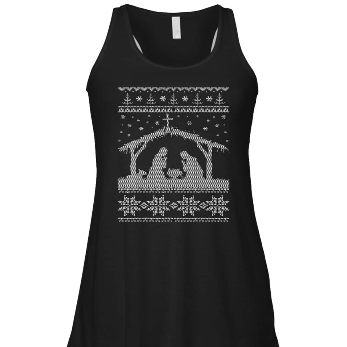 Nativity Scene Ugly Christmas T-Shirt Christian Religious Nativity Scene Ugly Christmas T-Shirt Christian Religious