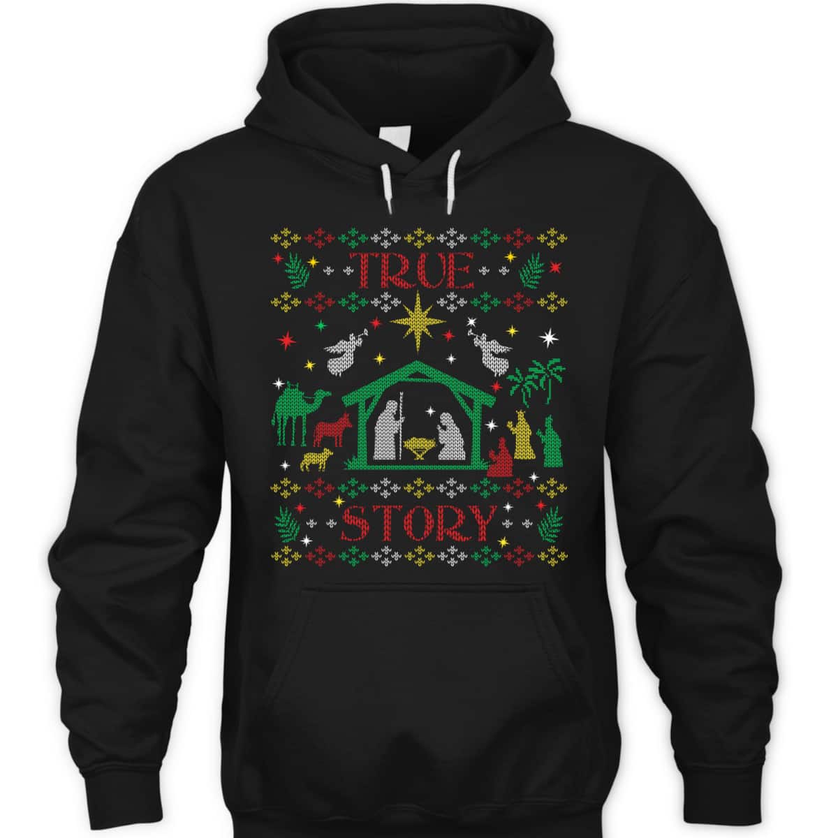 True Story Jesus Manger Christian Ugly Christmas T-Shirt Christian Religious True Story Jesus Manger Christian Ugly Christmas T-Shirt Christian Religious