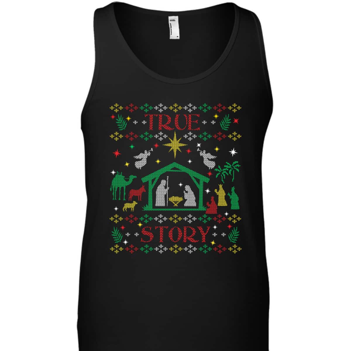 True Story Jesus Manger Christian Ugly Christmas T-Shirt Christian Religious True Story Jesus Manger Christian Ugly Christmas T-Shirt Christian Religious