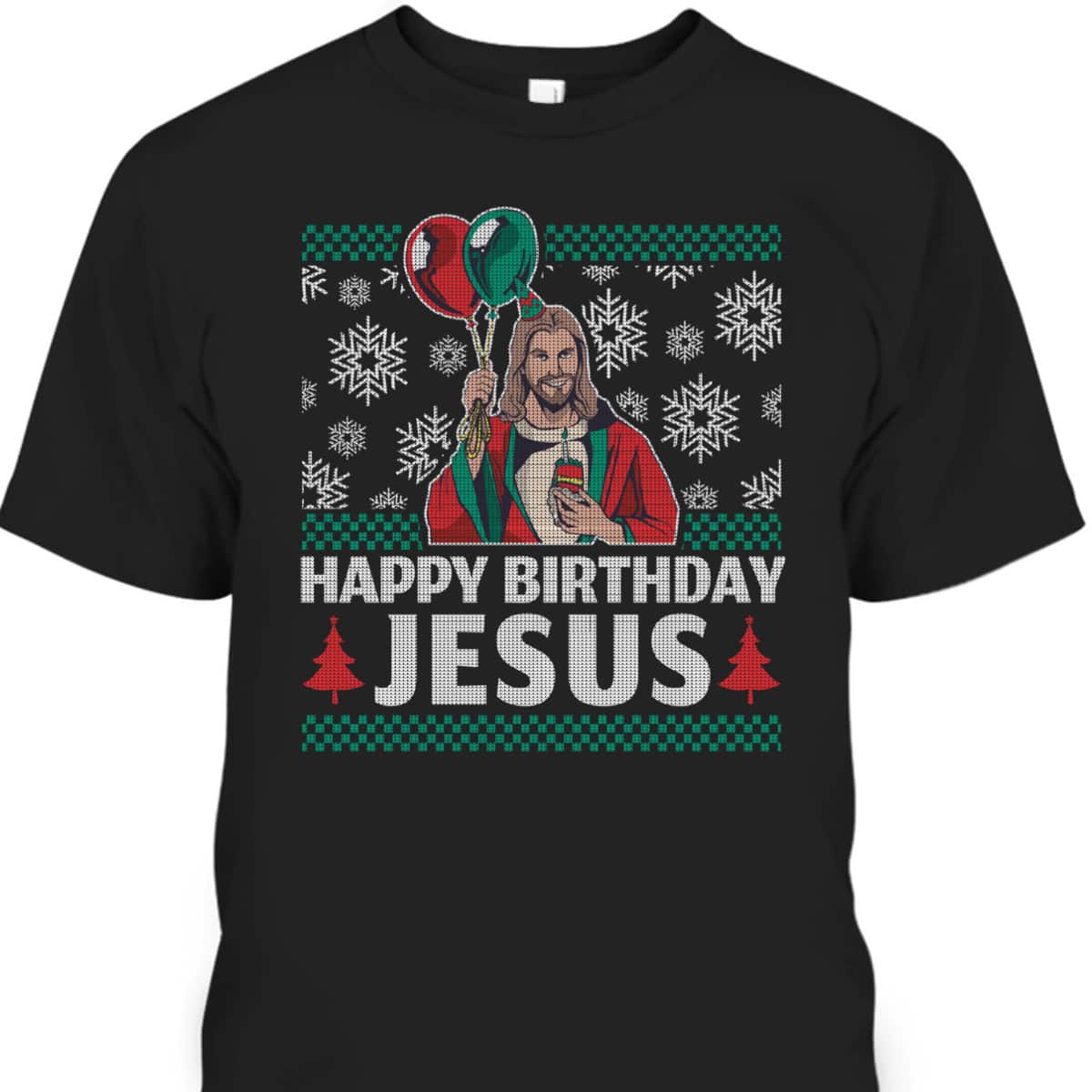 Merry Christmas Happy Birthday Jesus Christian Religious T-Shirt Merry Christmas Happy Birthday Jesus Christian Religious T-Shirt