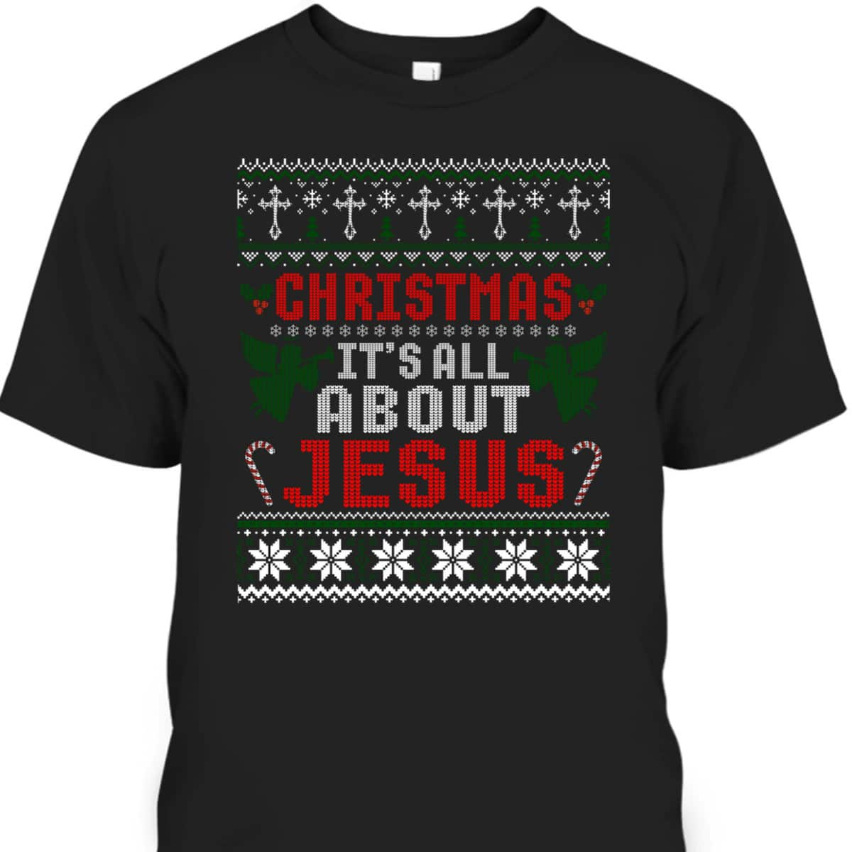 Christian Christmas It's All About Jesus Ugly Xmas T-Shirt