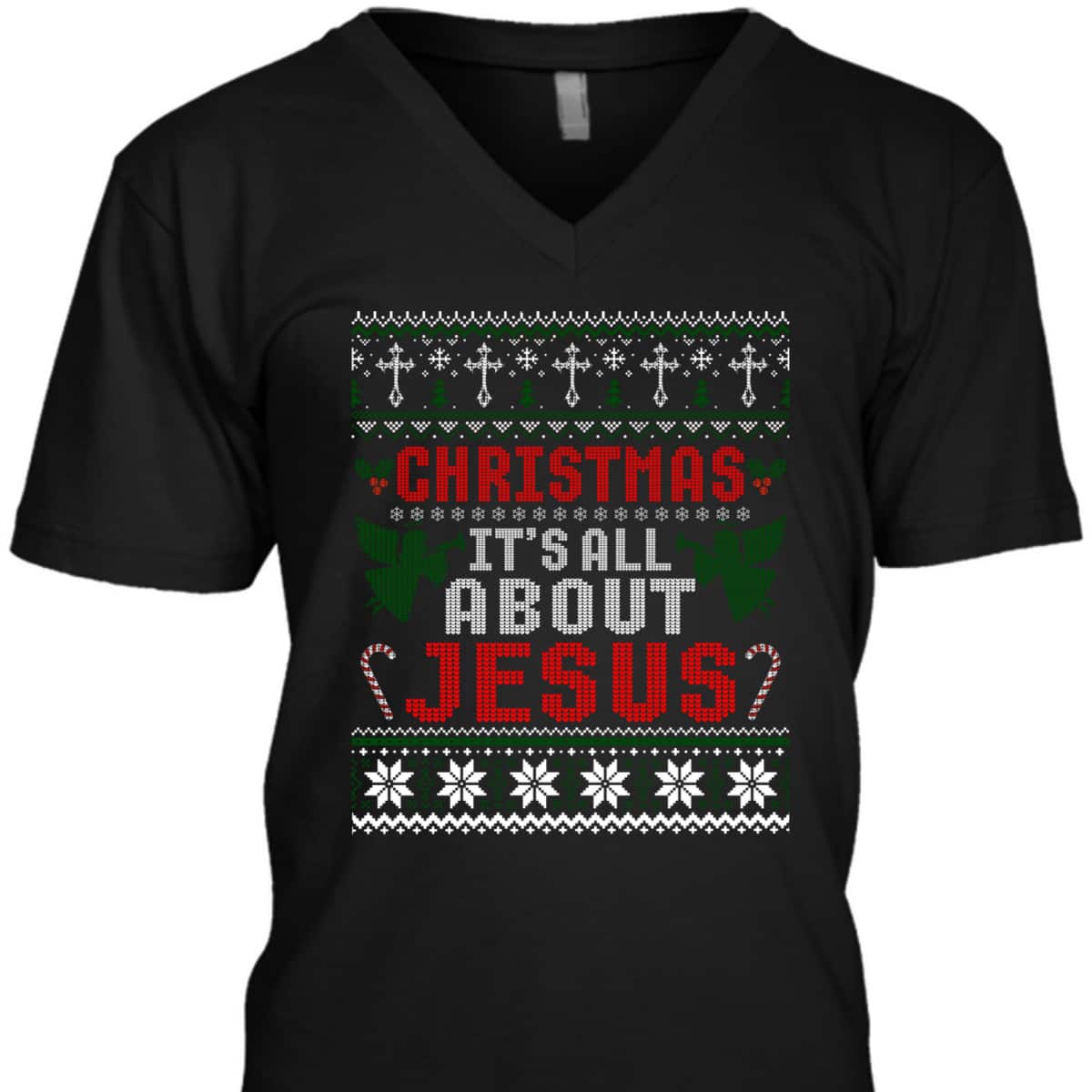 Christian Christmas It's All About Jesus Ugly Xmas T-Shirt Christian Christmas It's All About Jesus Ugly Xmas T-Shirt