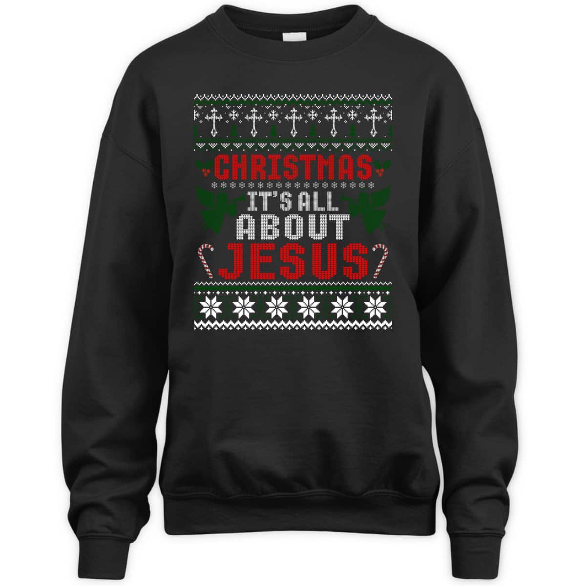 Christian Christmas It's All About Jesus Ugly Xmas T-Shirt Christian Christmas It's All About Jesus Ugly Xmas T-Shirt