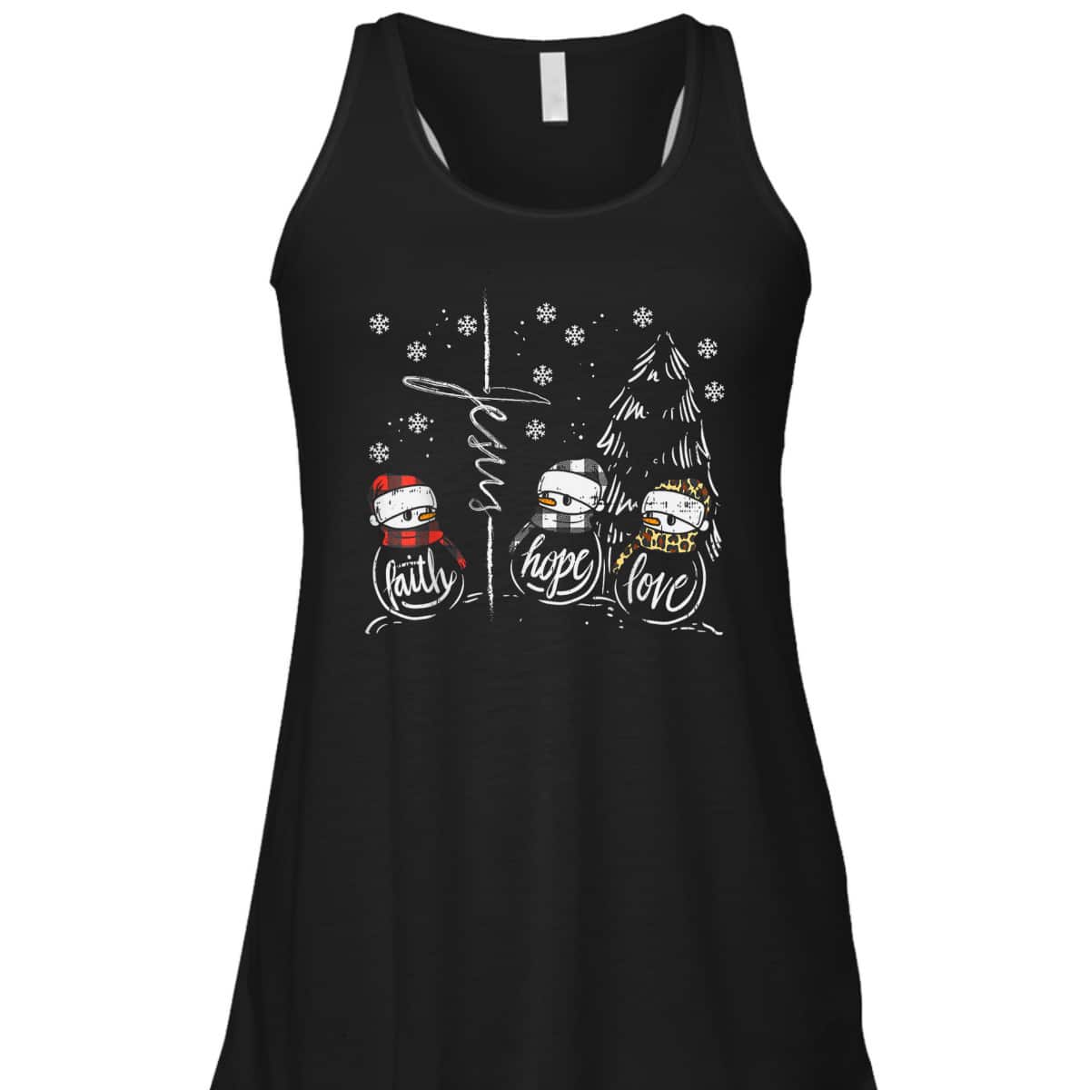 Faith Hope Love Jesus Snowman Plaid Leopard Christmas Christian Religious T-Shirt Faith Hope Love Jesus Snowman Plaid Leopard Christmas Christian Religious T-Shirt