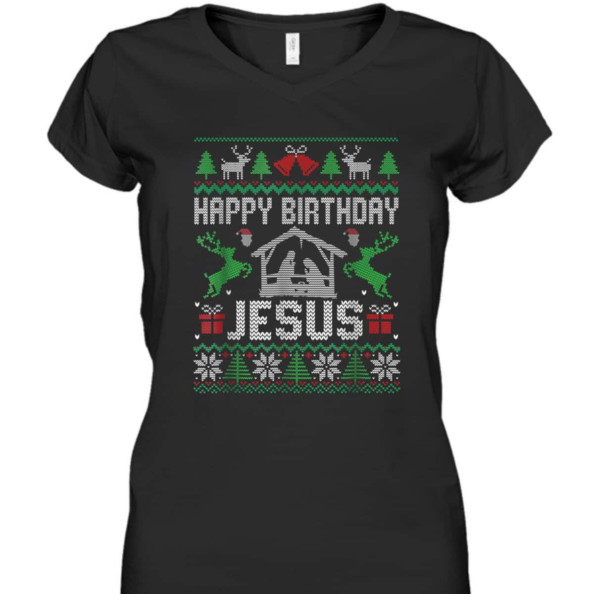 Christmas Happy Birthday Jesus Holiday Ugly Christian Religious T-Shirt Christmas Happy Birthday Jesus Holiday Ugly Christian Religious T-Shirt