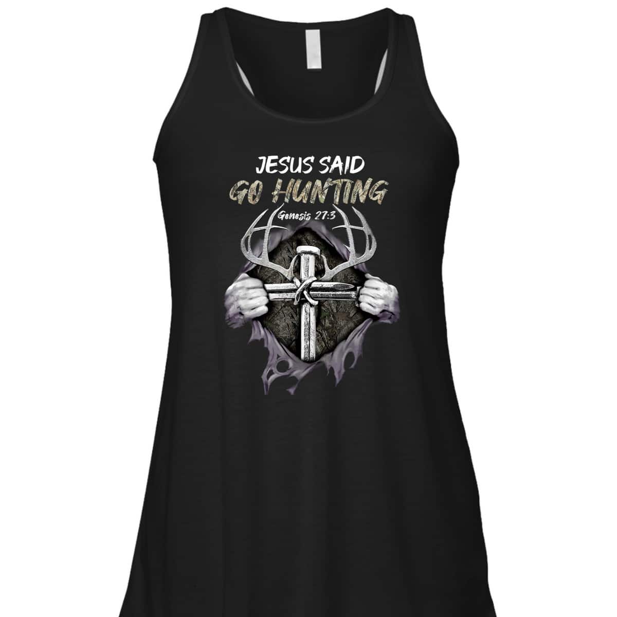 Jesus Go Hunting Genesis 27:3 Hunting Christian Bible Verse Cross T-Shirt Jesus Go Hunting Genesis 27:3 Hunting Christian Bible Verse Cross T-Shirt