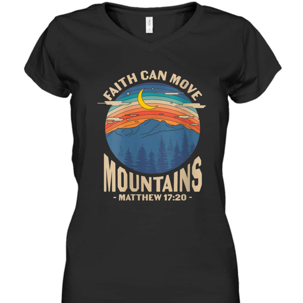 Christian Bible Verse Faith Can Move Mountains Jesus God Religious T-Shirt Christian Bible Verse Faith Can Move Mountains Jesus God Religious T-Shirt